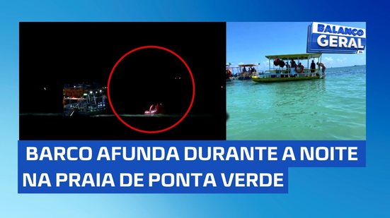 Passageiros são resgatados após barco afundar na Ponta Verde