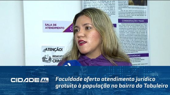 Faculdade oferta atendimento jurídico gratuito à população no bairro do Tabuleiro