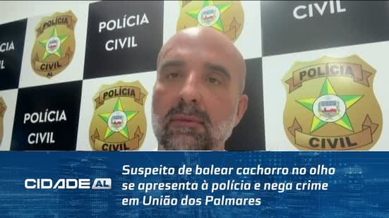 Suspeito de balear cachorro no olho se apresenta à polícia e nega crime em União dos Palmares