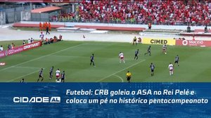 Futebol: CRB goleia o ASA no Rei Pelé e coloca um pé no histórico pentacampeonato ara