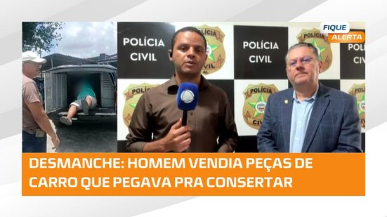 Suposto mecânico é preso por vender peças de carro que ele pegava para consertar