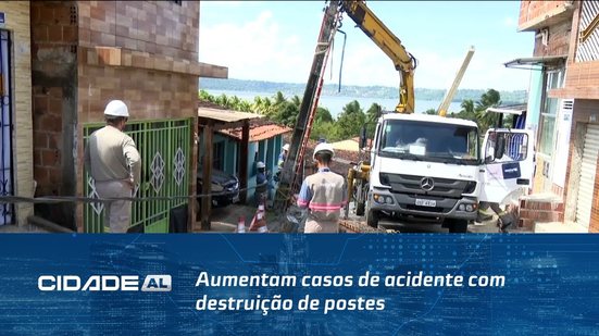 Aumentam casos de acidente com destruição de postes; entenda os prejuízos à população