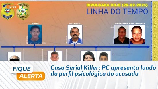 Caso Serial Killer: PC apresenta laudo do perfil psicológico do acusado