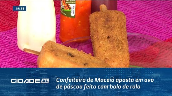 Da Tradição à Invenção: Confeiteiro de Maceió aposta em ovo de páscoa feito com bolo de rolo