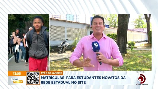 Estudantes novatos da rede estadual podem fazer a matrícula a partir de segunda-feira para 2026