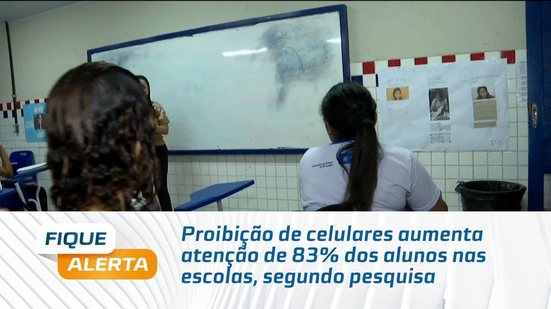 Proibição de celulares aumenta atenção de 83% dos alunos nas escolas, segundo pesquisa