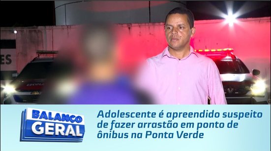Adolescente é apreendido suspeito de fazer arrastão em ponto de ônibus na Ponta Verde
