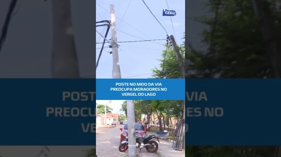 Risco no trânsito: poste instalado no meio da rua vira perigo no Vergel do Lago #BalançoGeralAL
