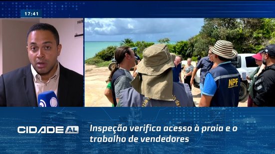Inspeção verifica acesso à praia e o trabalho de vendedores