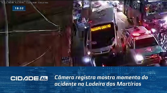 Micro-Ônibus Perdeu o Freio: Câmera registra mostra momento do acidente na Ladeira dos Martírios