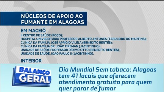 Alagoas tem 41 locais que oferecem atendimento gratuito para quem quer parar de fumar