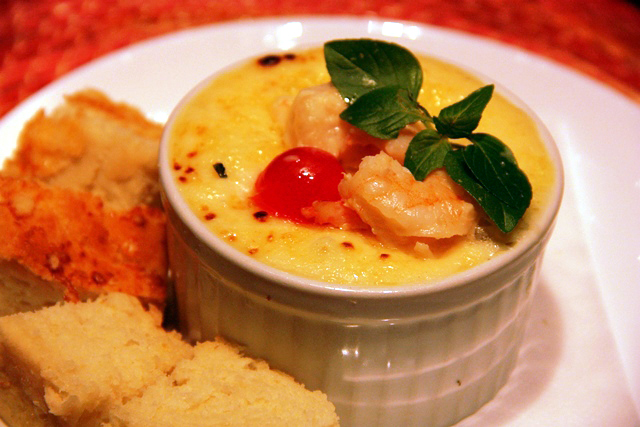 Tigelinha de camarão com queijos, uma combinação perfeita