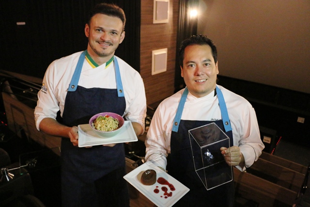 Da ficção para realidade: chefs Wanderson Medeiros e Artur Nagae comandarem o cardápio especial para a noite. 