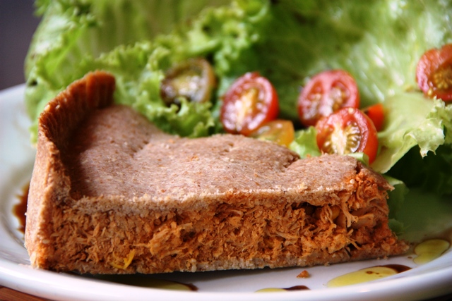 Reforço: torta integral com recheio de frango