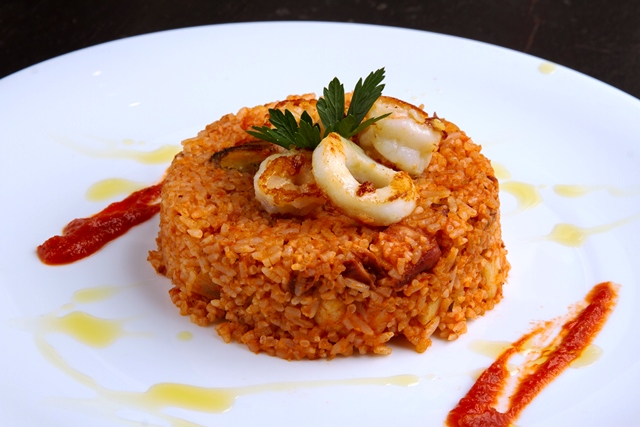 Sabatelli: riso Al Mare, arroz envolvido em frutos do mar