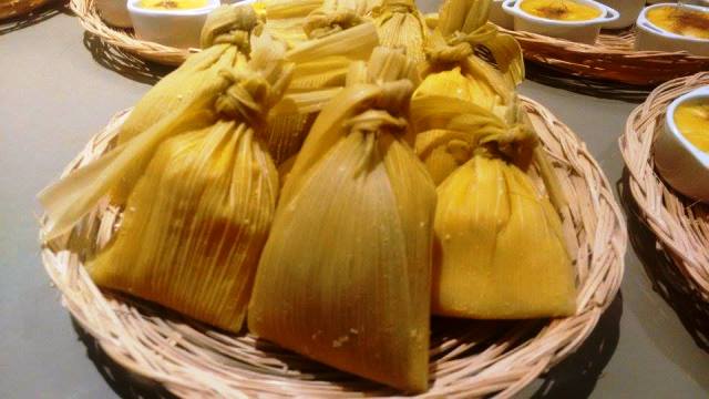 Pamonha produzida pela chef Juliana Almeida