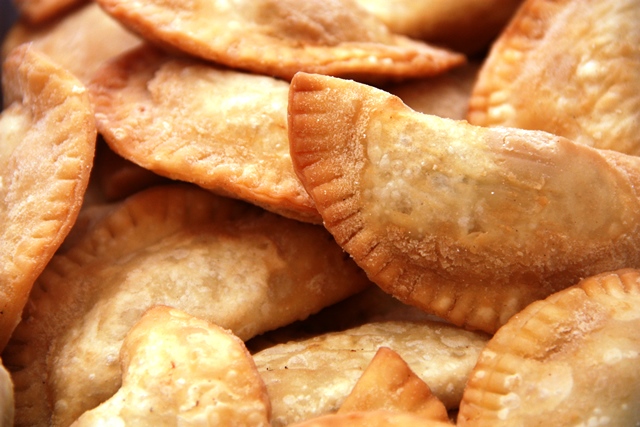 Pastel de bacalhau, uma das entradas do restaurante Anamá, farto e bom