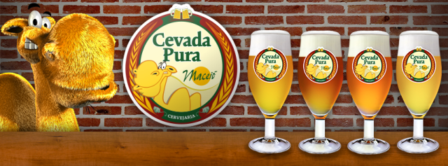 Camelo, mascote do Cevada Pura. O bichinho do deserto bebe muita água