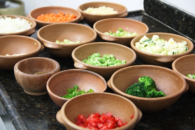 Diversidade de legumes fazem a difrença da sopa de lagosta 