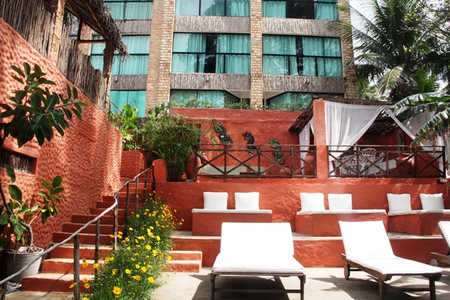 Detalhe da Pousada Vila de Taipas na praia de Barreira de Boqueirão em Japaratinga