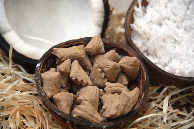 Balas de coco com sabor de cappucino, mesmo doce