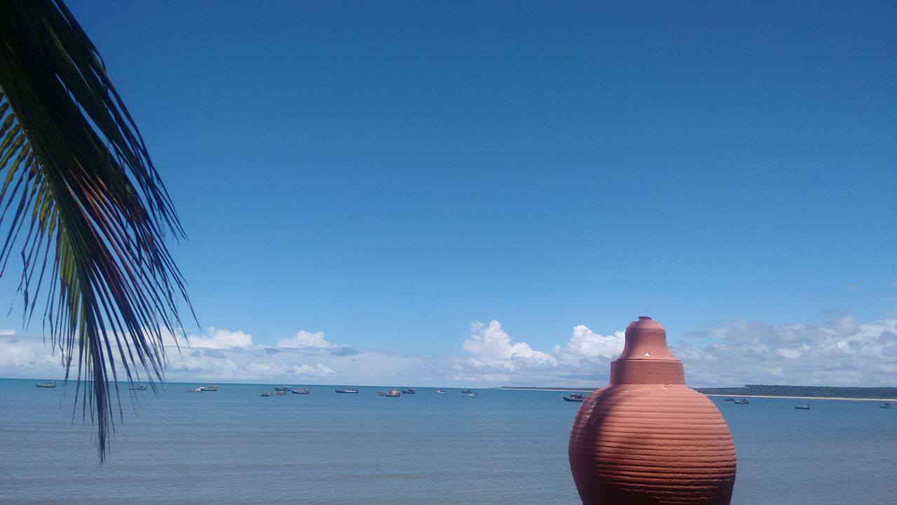 Vista do jardim para a praia de Pontal do Coruripe