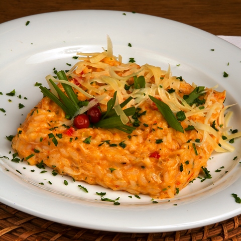 O restaurante Anamá traz o siri para uma receita italiana de risoto