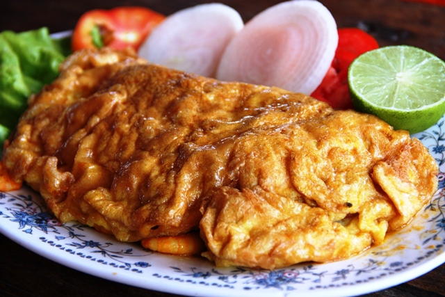 Omelete de camarão da Maria Furadinha, ótima pedida almoço ou petisco