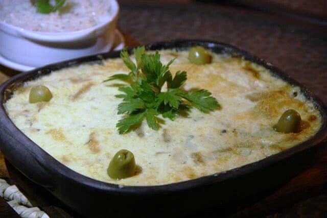 Bacalhau de natas preparado por Rosália
