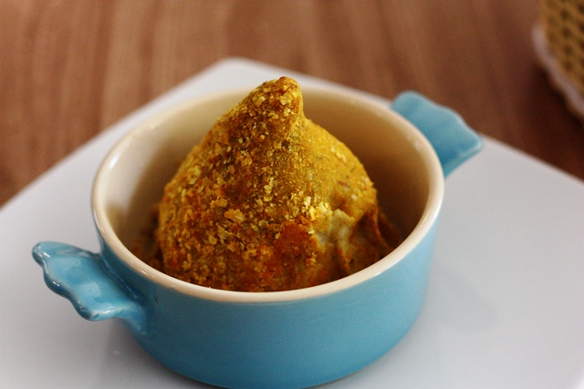 Coxinha de batata doce com frango