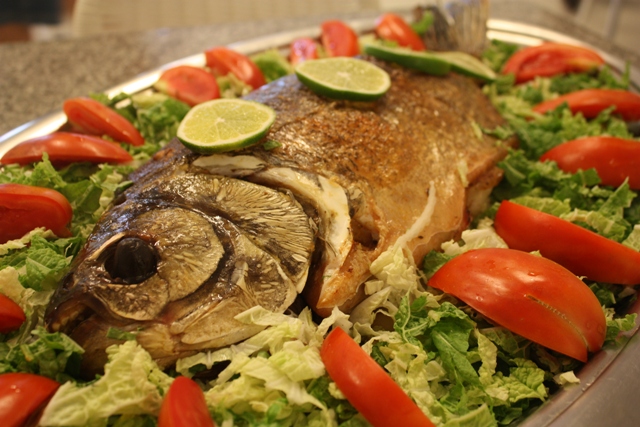 Peixe tambaqui, da fazenda Sueca para o restaurante