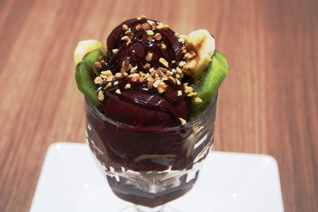 Açaí na taça, adorei, lembrou o açaí lá de Belém do Pará