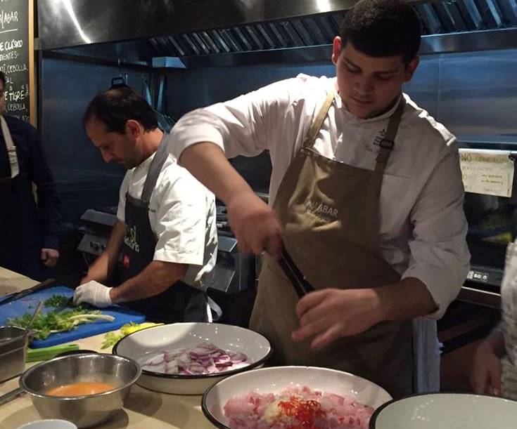 Vitor com o chef Pedro Miguel do restaurante