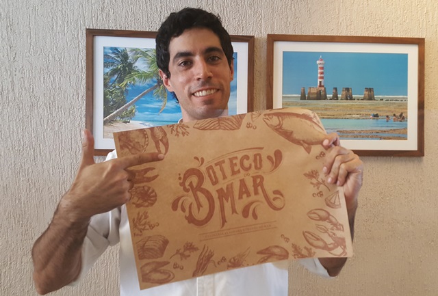 O novo chef do Boteco do Mar, Felipe Ralbiero