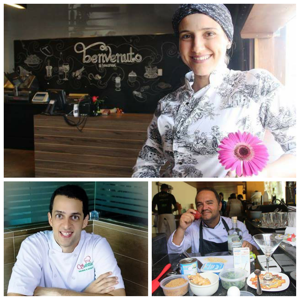 Novos talentos: Leticia do Toscana e os professores Antonio e Marcos