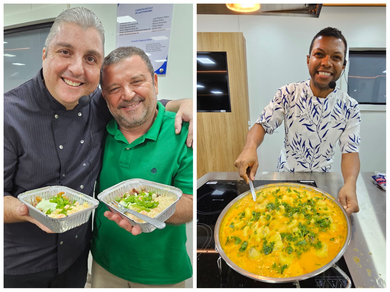 Chef André Generoso, Serginho Jucá e Jonatas Moreira no Festival Penedo Sabor