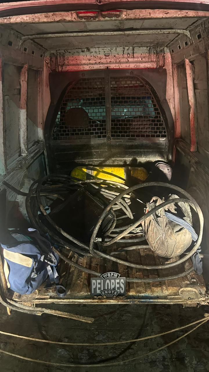 Material recuperado pela polícia