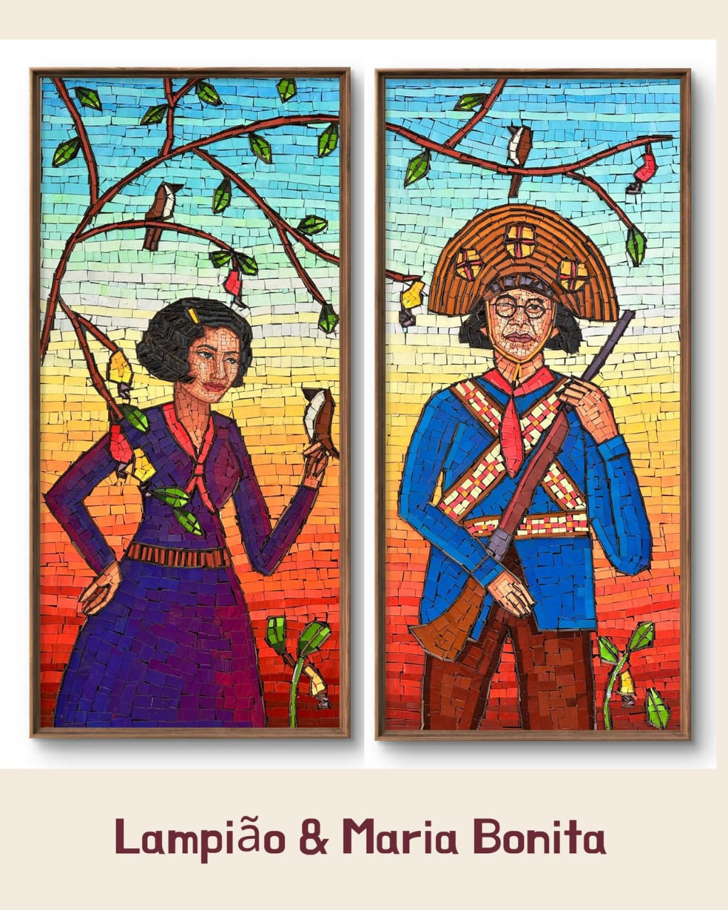 Um dos quadros da artista plástica