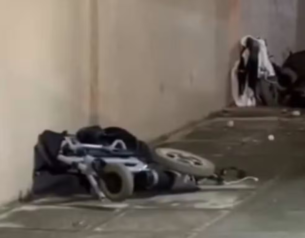 Cadeirante foi arremessado de prédio na Zona Sul do Recife — Foto: Reprodução/Whatsapp