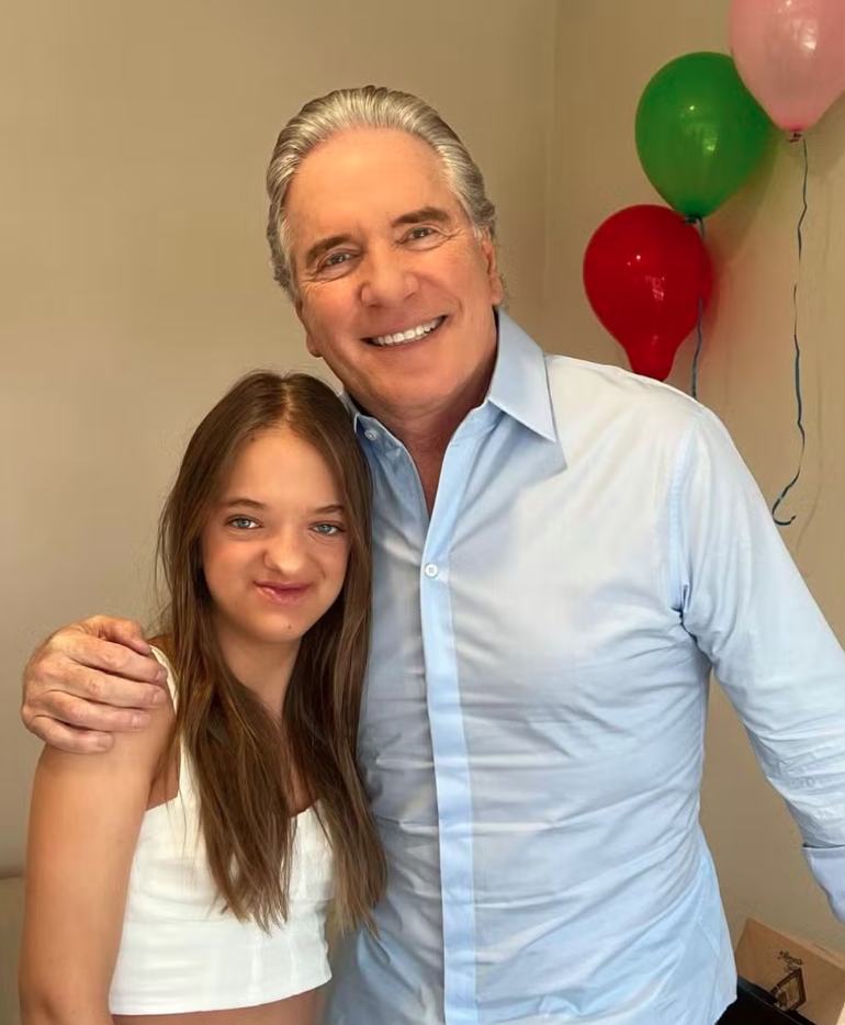 Rafa Justus com o pai, Roberto Justus, em novembro de 2023