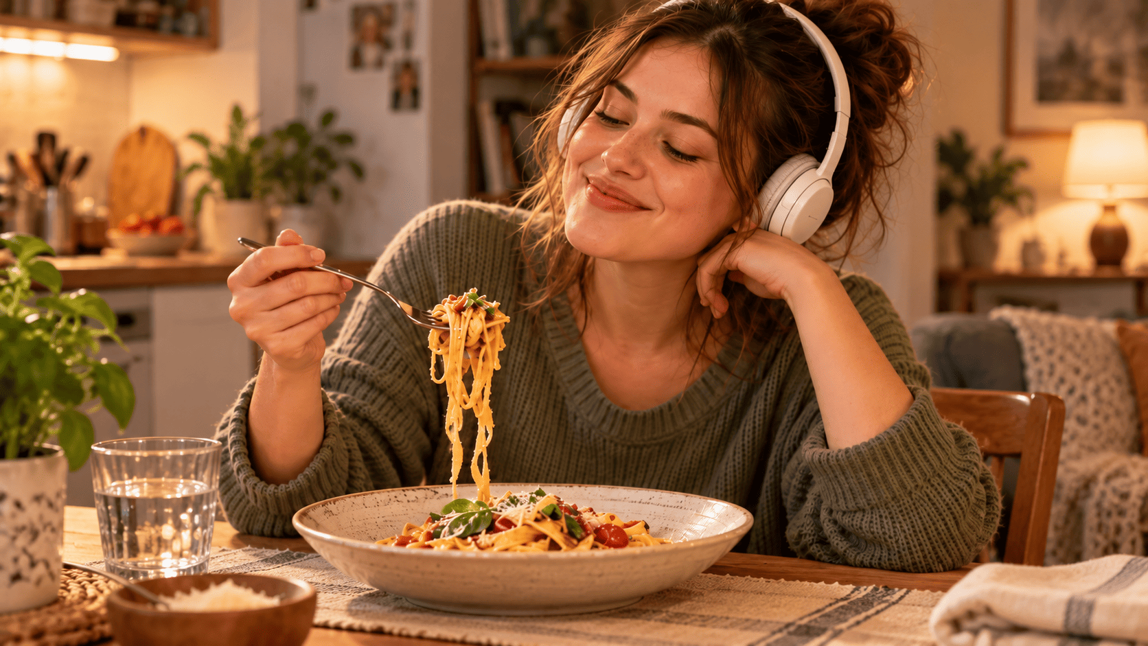 Escutar música pode melhorar o sabor da sua comida, diz estudo