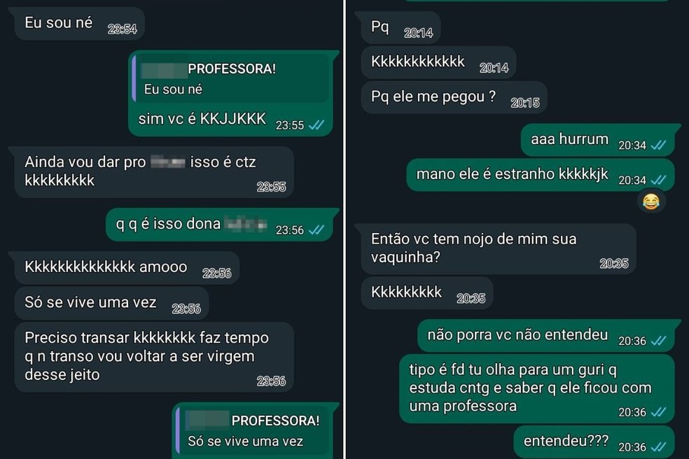 Professora de Praia Grande (SP) confessou que beijou um aluno e que teria interesse em ter relações sexuais com ele — Foto: Reprodução