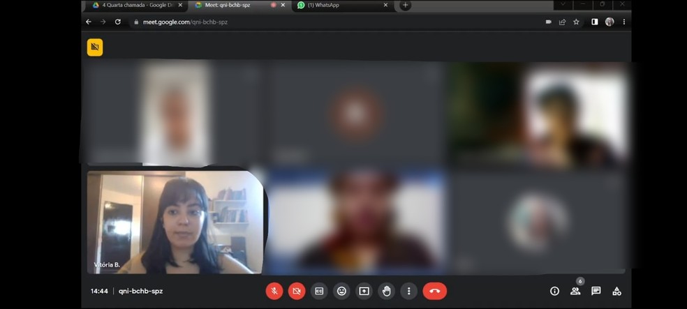 Entrevista de heteroidentificação com entre Unir e Vitória Barros — Foto: Arquivo Pessoal/Vitória Barros
