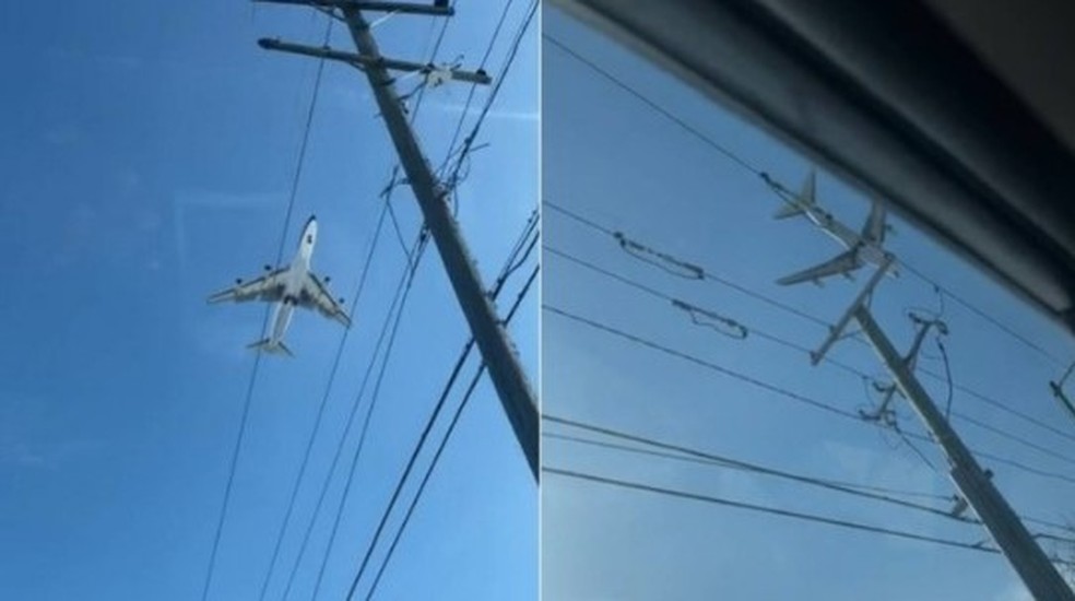 'Falha na Matrix'? 'Avião parado' no céu sobre Chicago viraliza — Foto: Reprodução/TikTok