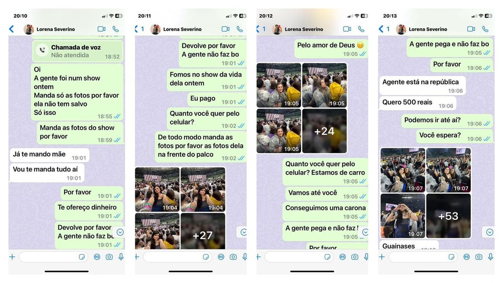 Jovem conseguiu recuperar fotos do show de Taylor Swift — Foto: Reprodução