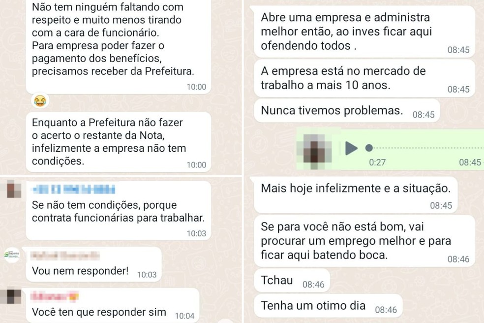 Trabalhadores sofrem com ameaças do RH e atraso nos pagamentos há meses em Peruíbe (SP) — Foto: Arquivo Pessoal