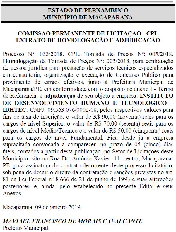 (Foto: ReproduÃ§Ã£o/ DiÃ¡rio Oficial)