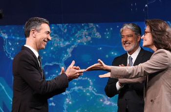 William Bonner, Renata Vasconcellos e Cesar Tralli