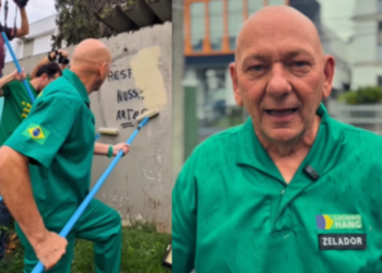 Dono da Havan coloca a mão na massa e faz trabalho braçal em cidade catarinense