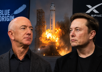 Elon Musk manda recadinho para Jeff Bezos, após explosão da nave da Blue Origin